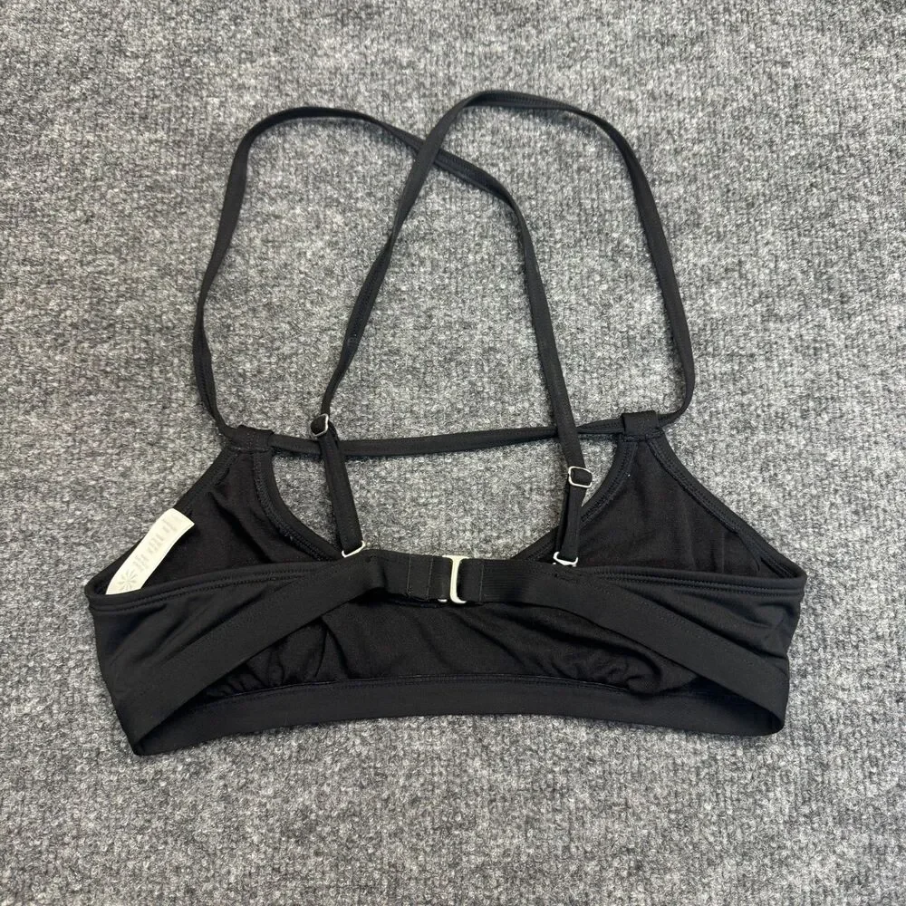 Athleta Womens Aqualuxe Molded Cup Bikini Strappy Top Size XS Black